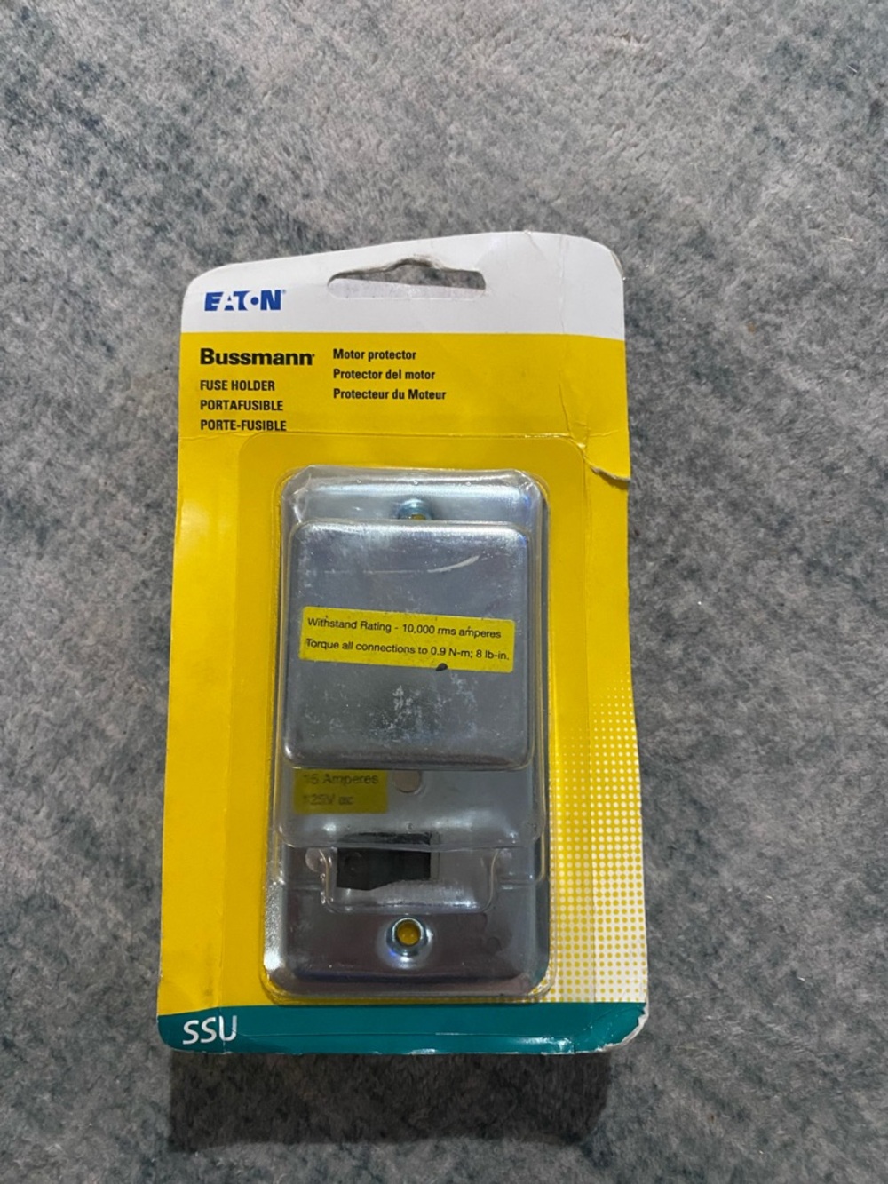 New bussman Motor Protector Fuse Holder - Silver
